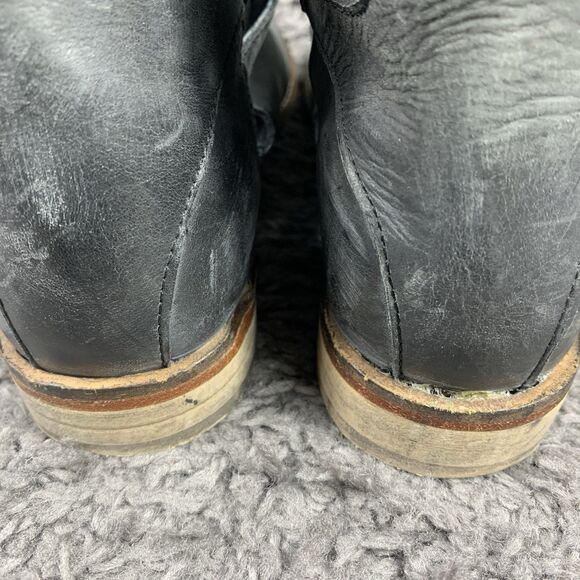 Free People Booties Womens 39 EU Leather Boho Grunge Biker Bohemian - Picture 3 of 9